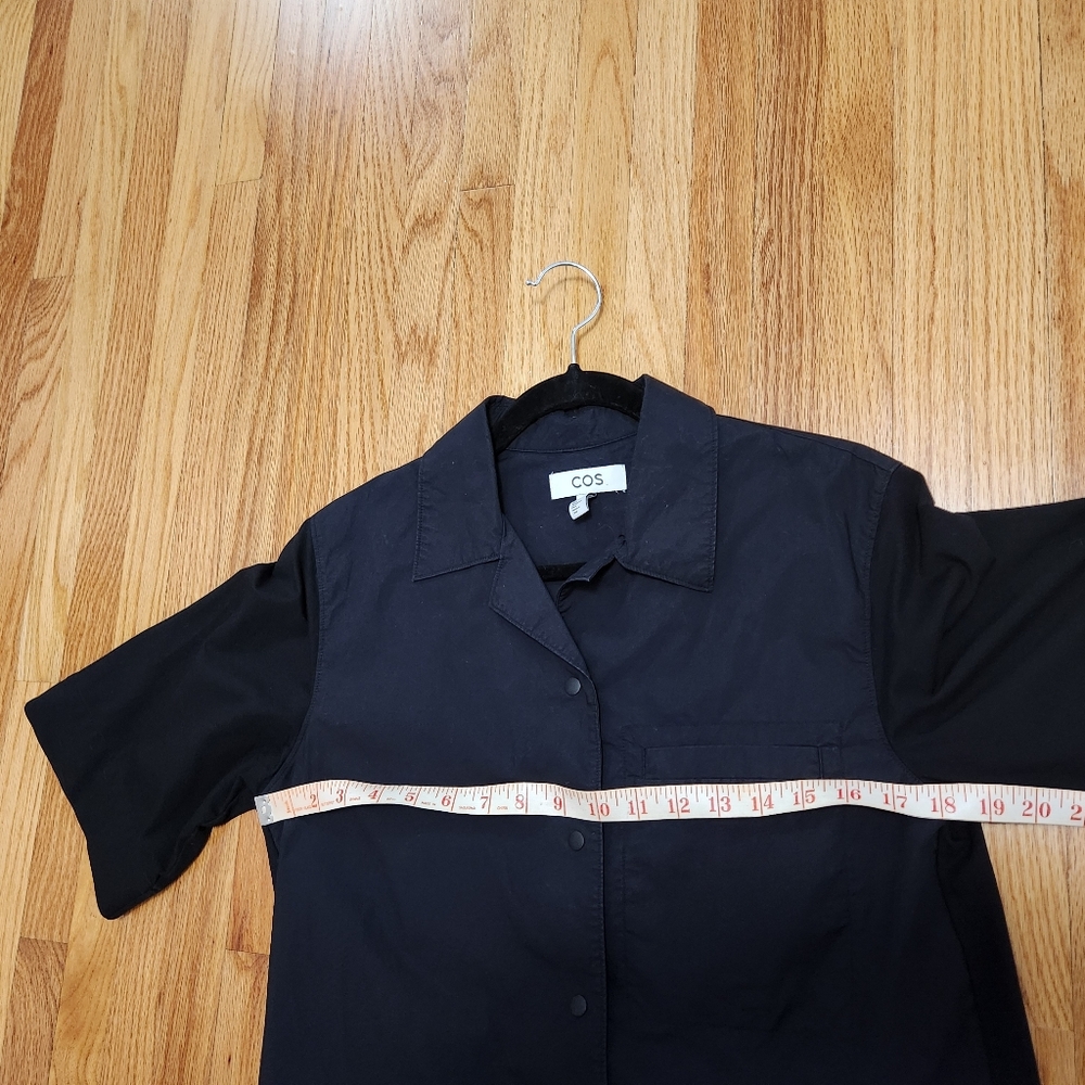 COS Shell Panel Bowling Shirt Size XS in black - Picture 11 of 14